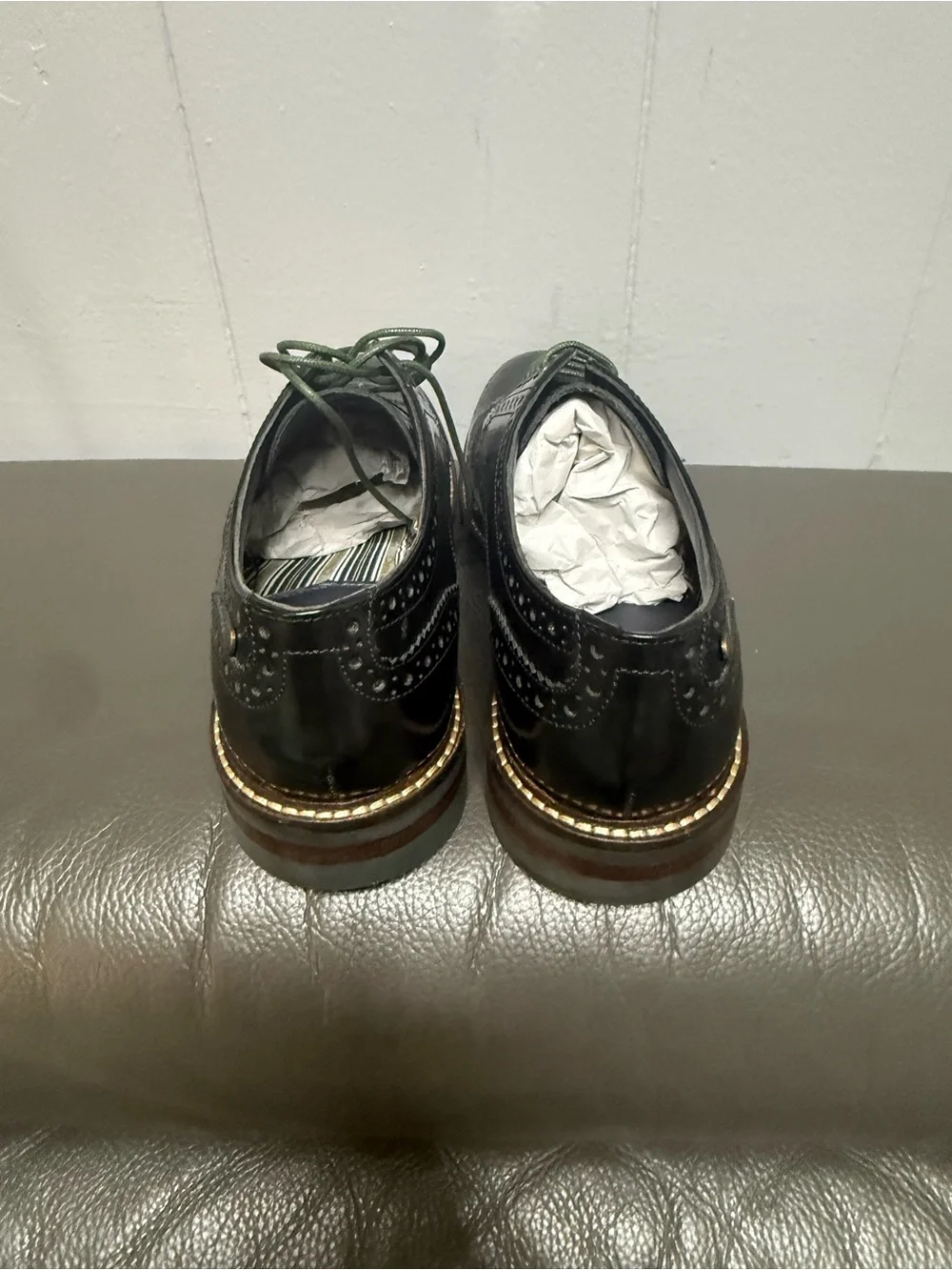 Woburn HI shine Woburn   Hi   Shine   Brogue Shoes   Black
